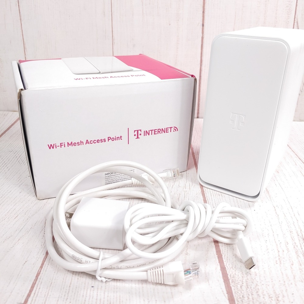 TESTED - T-Mobile T-MOBILE V2 Wi-Fi MESH ACCESS POINT MESH V2 White - W/ Cables